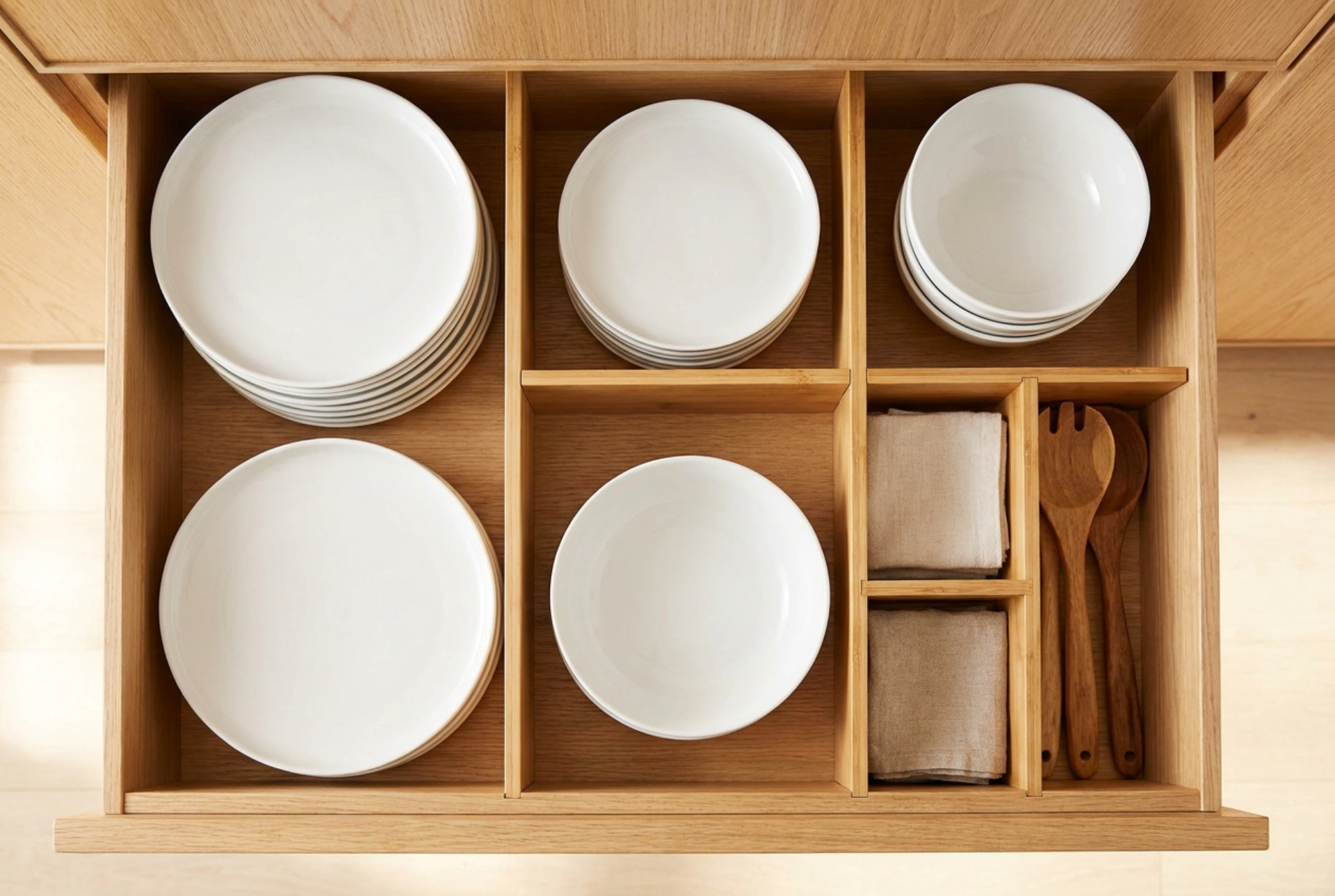 Hur du säkrar tallrikar i en lådorganisatör