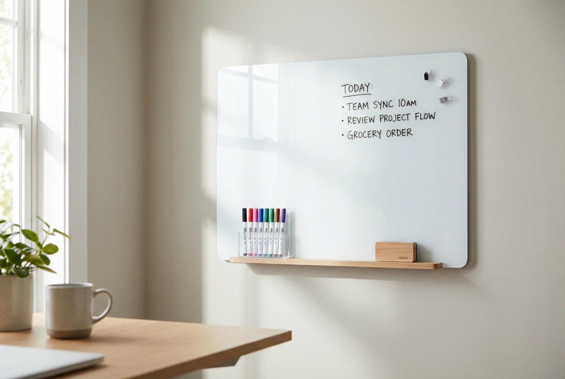 Whiteboard för barn i den dagliga studieplaneringen