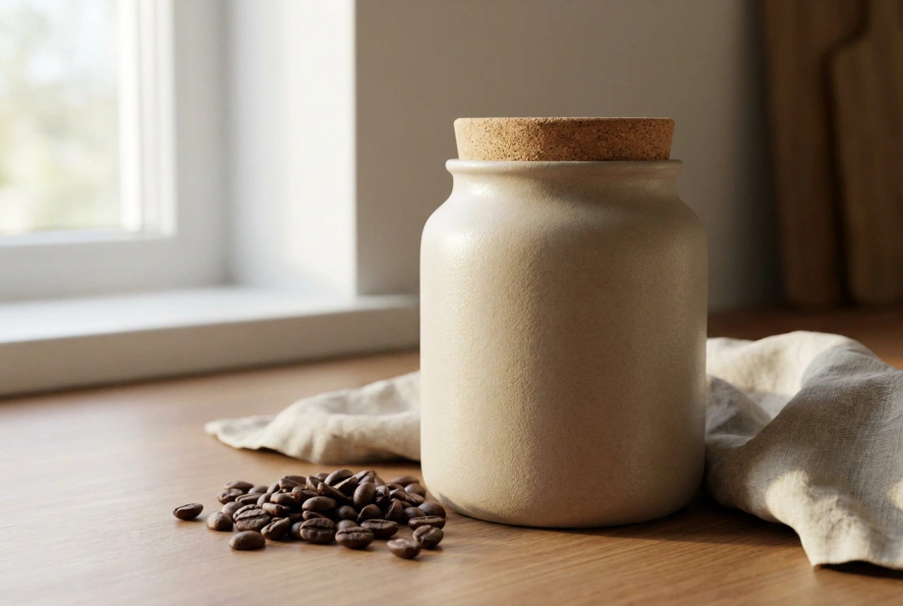 Skyddar keramikbehållare kaffe bra mot ljus?