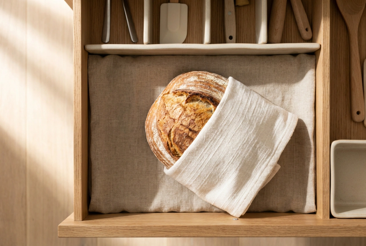 Hur du förvarar bröd i en låda för att hålla det färskt längre