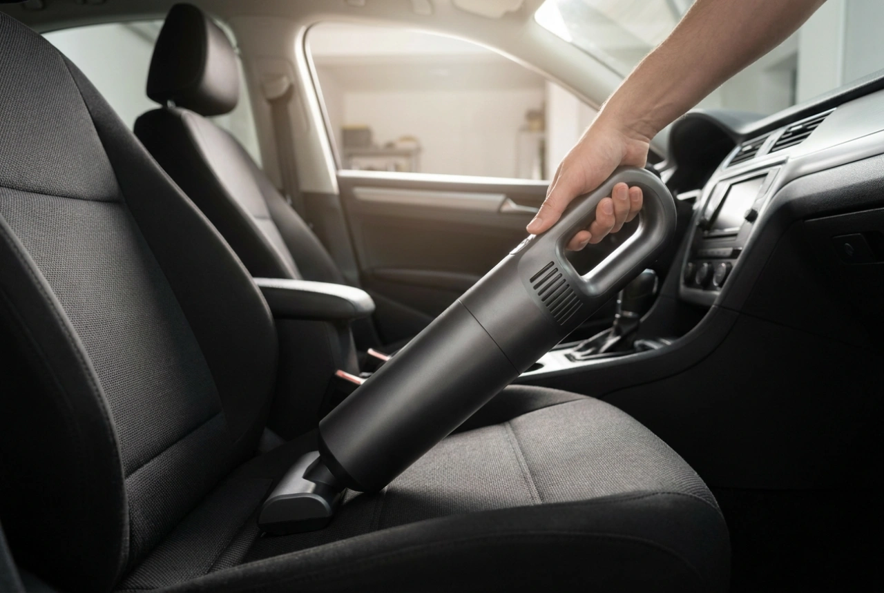 Hur man rengör bilens interiör med en batteridriven bildammsugare