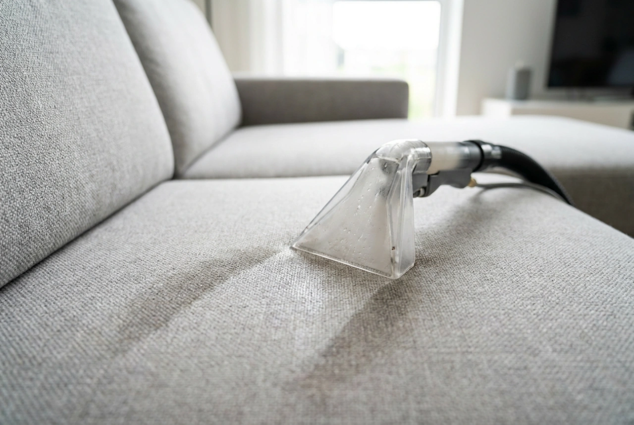 Tvätta soffan med textiltvättmaskin utan vattenfläckar och lukt