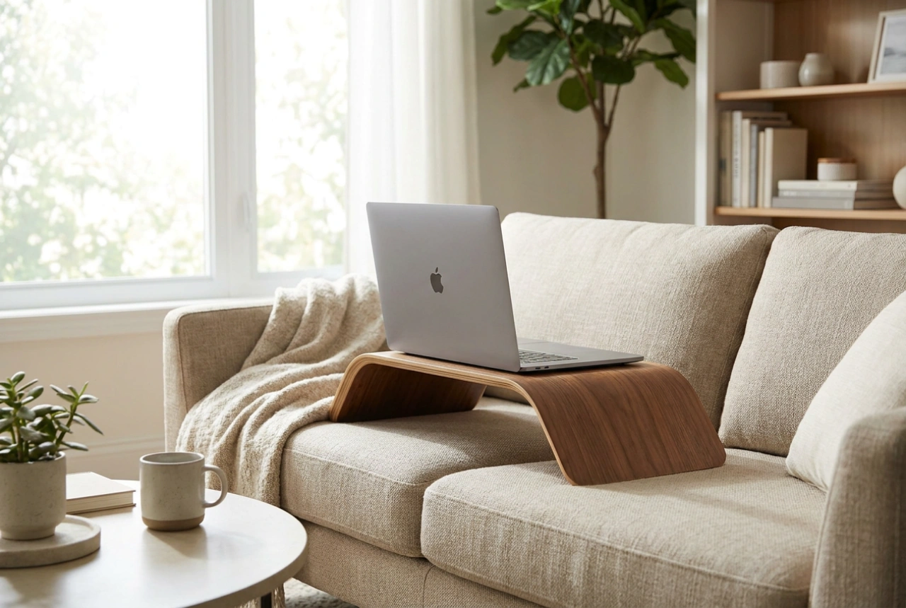 Hur du använder ett laptopstöd i knät på ett säkert sätt