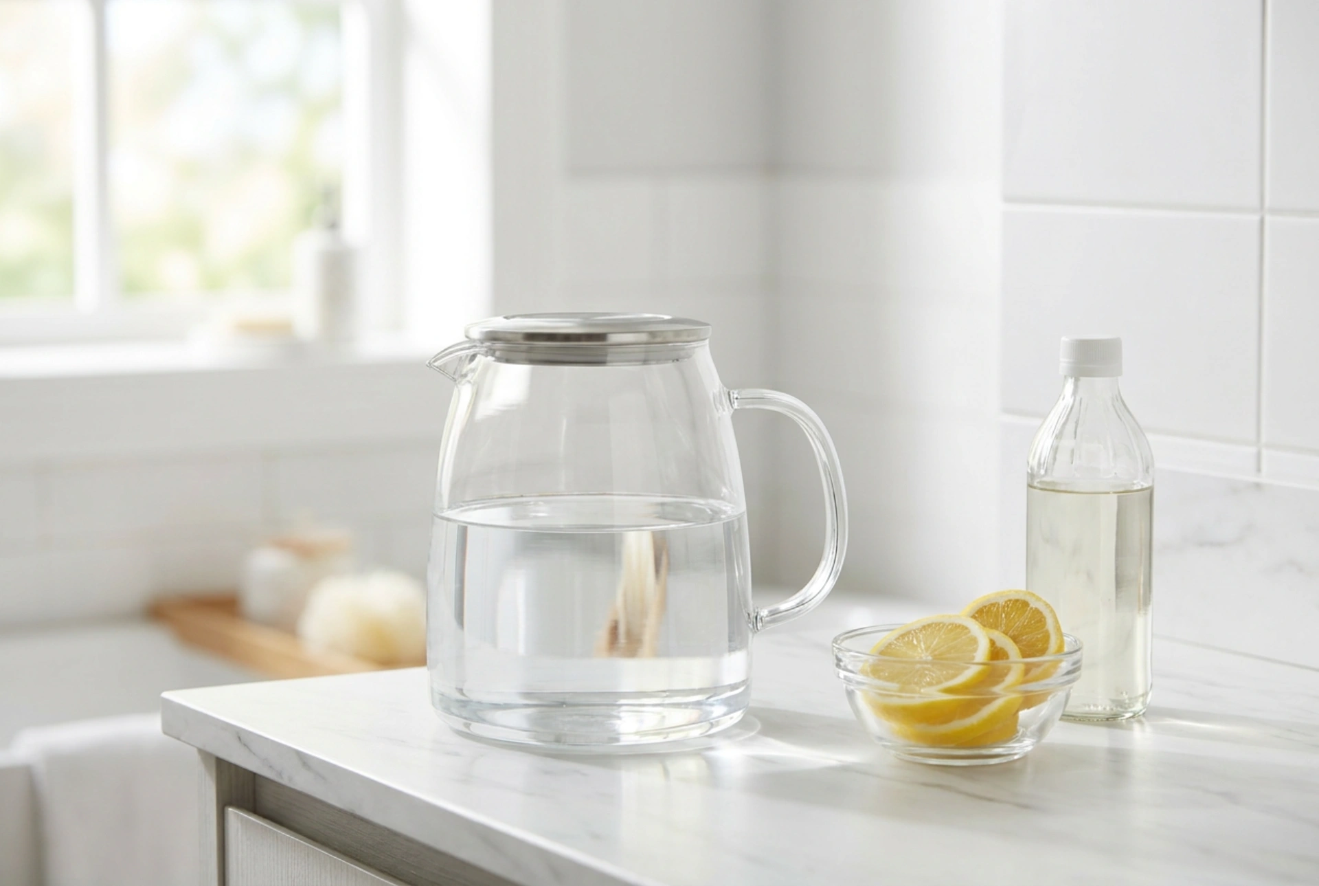 Hur du avkalkar en vattenkokare i glas med temperaturreglering