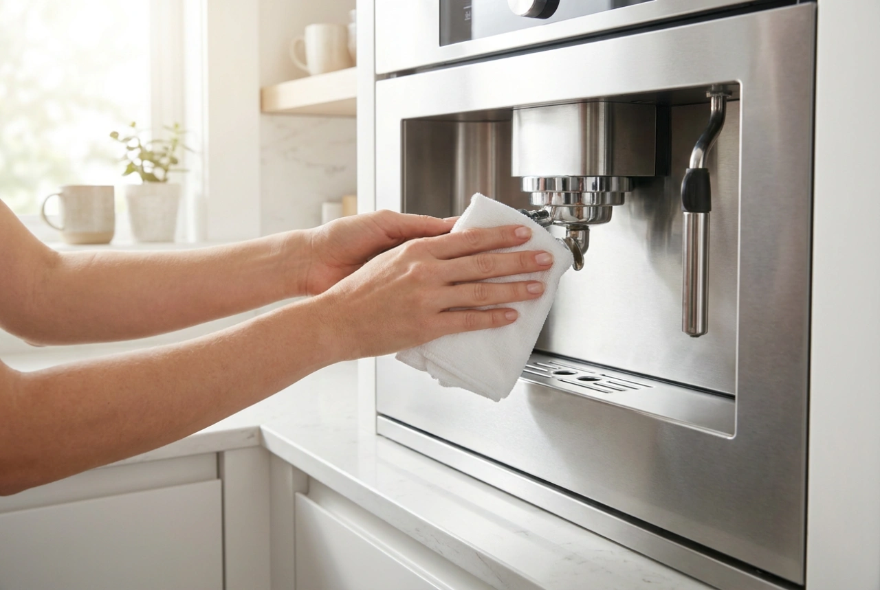 Hur du rengör din inbyggda kaffemaskin på ett säkert sätt
