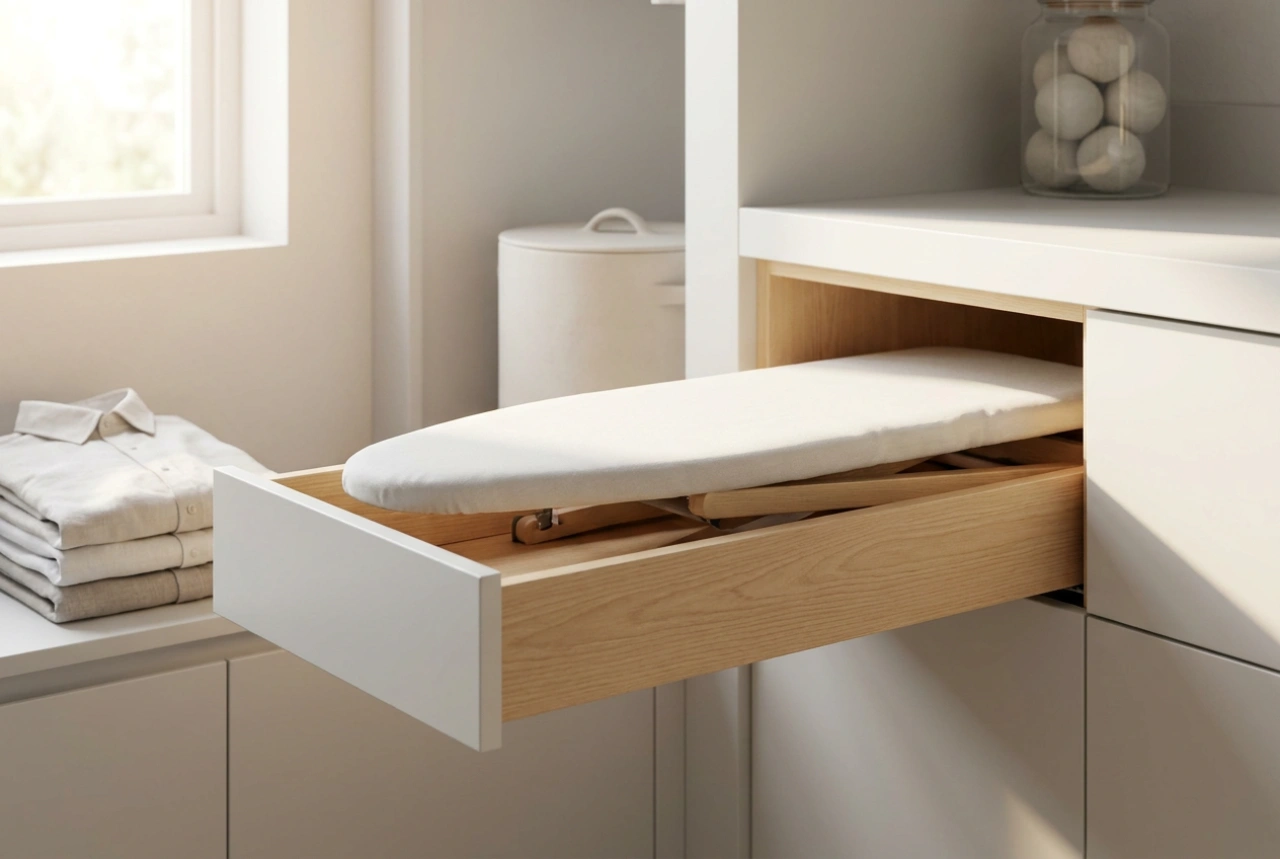 Integrerad strykbräda i garderoben: Så planerar du för optimal ergonomi