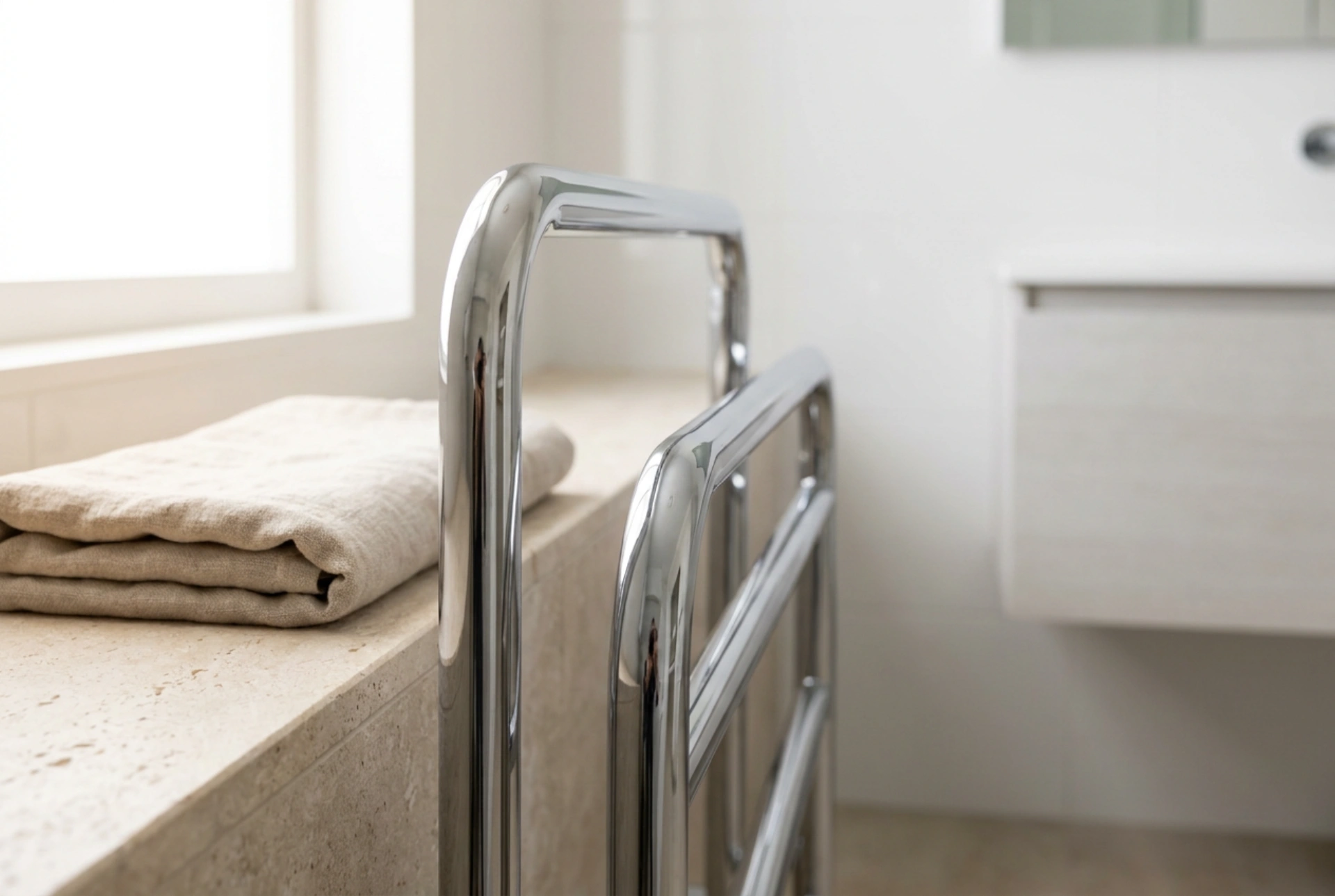Hur du torkar av en kromad handdukshängare efter badet för att slippa fläckar