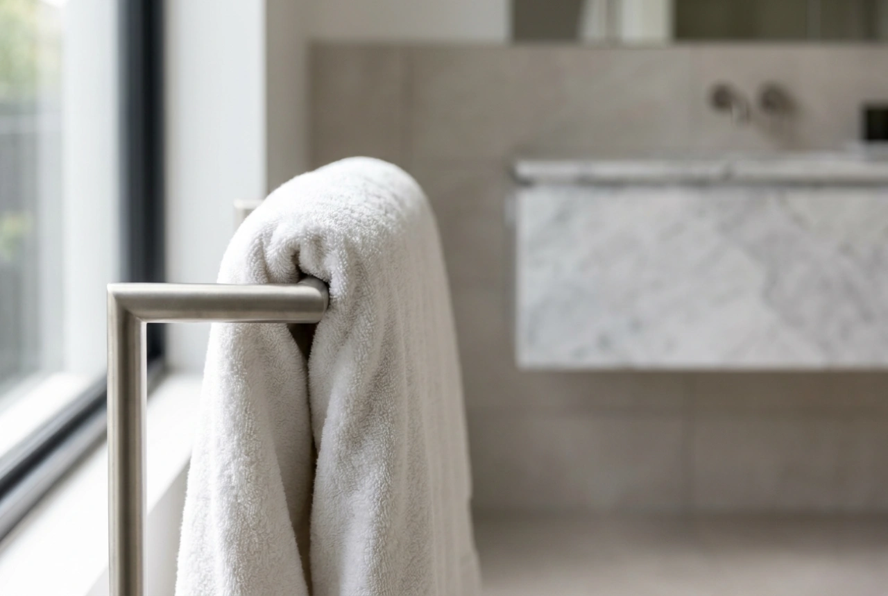 Elektrisk handdukstork och säker torkning efter badet