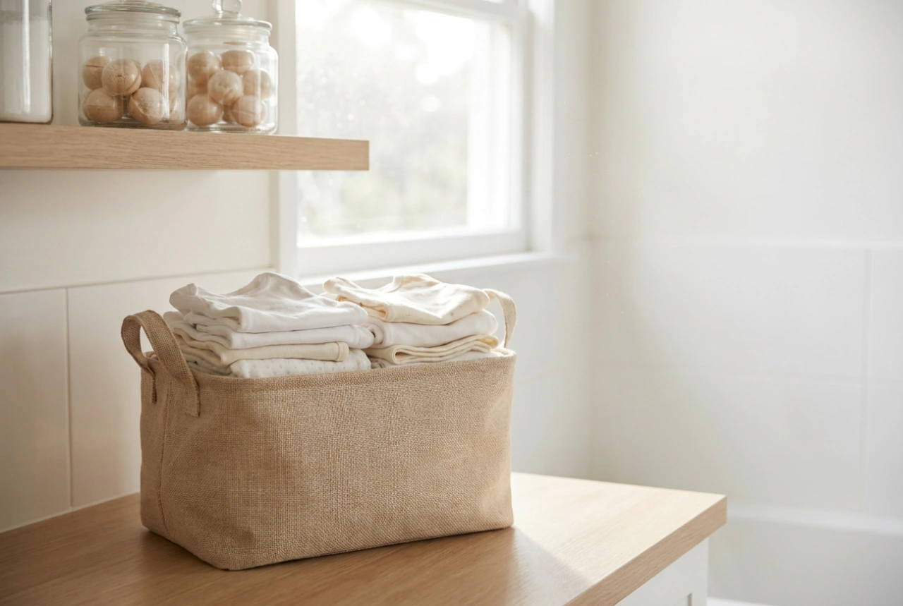 Organisera tvättkorgen för bebisen utan kaos