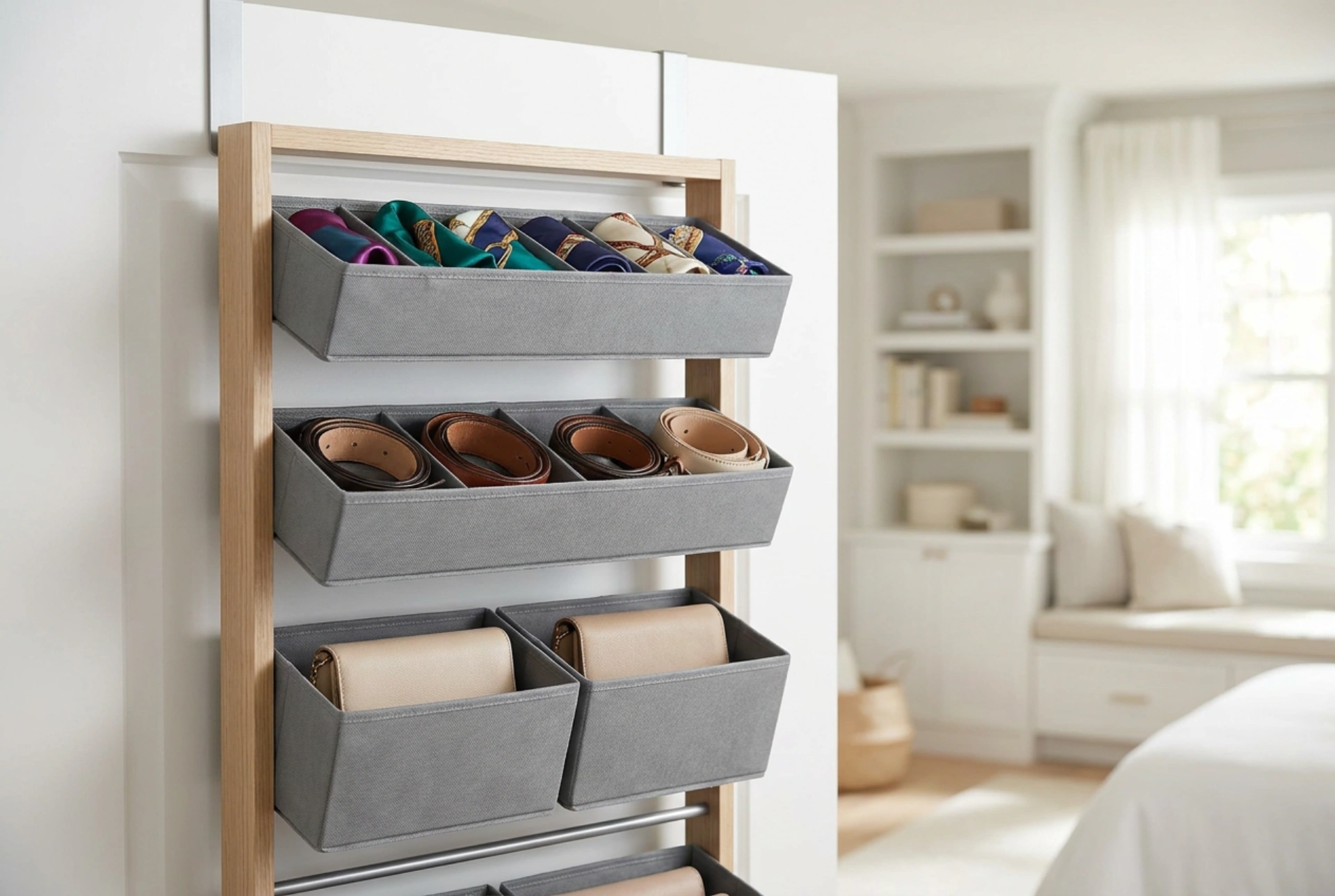 Så skapar en dörrhängd organisatör mer plats för dina accessoarer