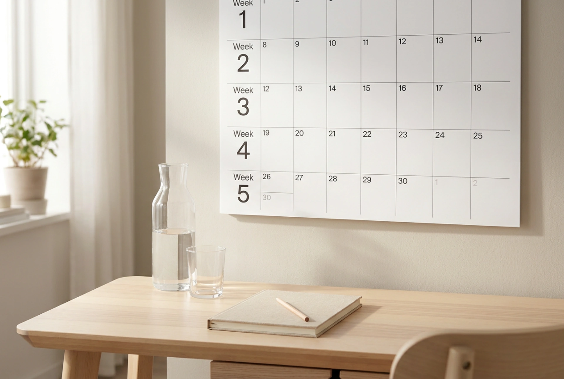 Varför en kalender med veckonummer underlättar planeringen av hushållssysslor