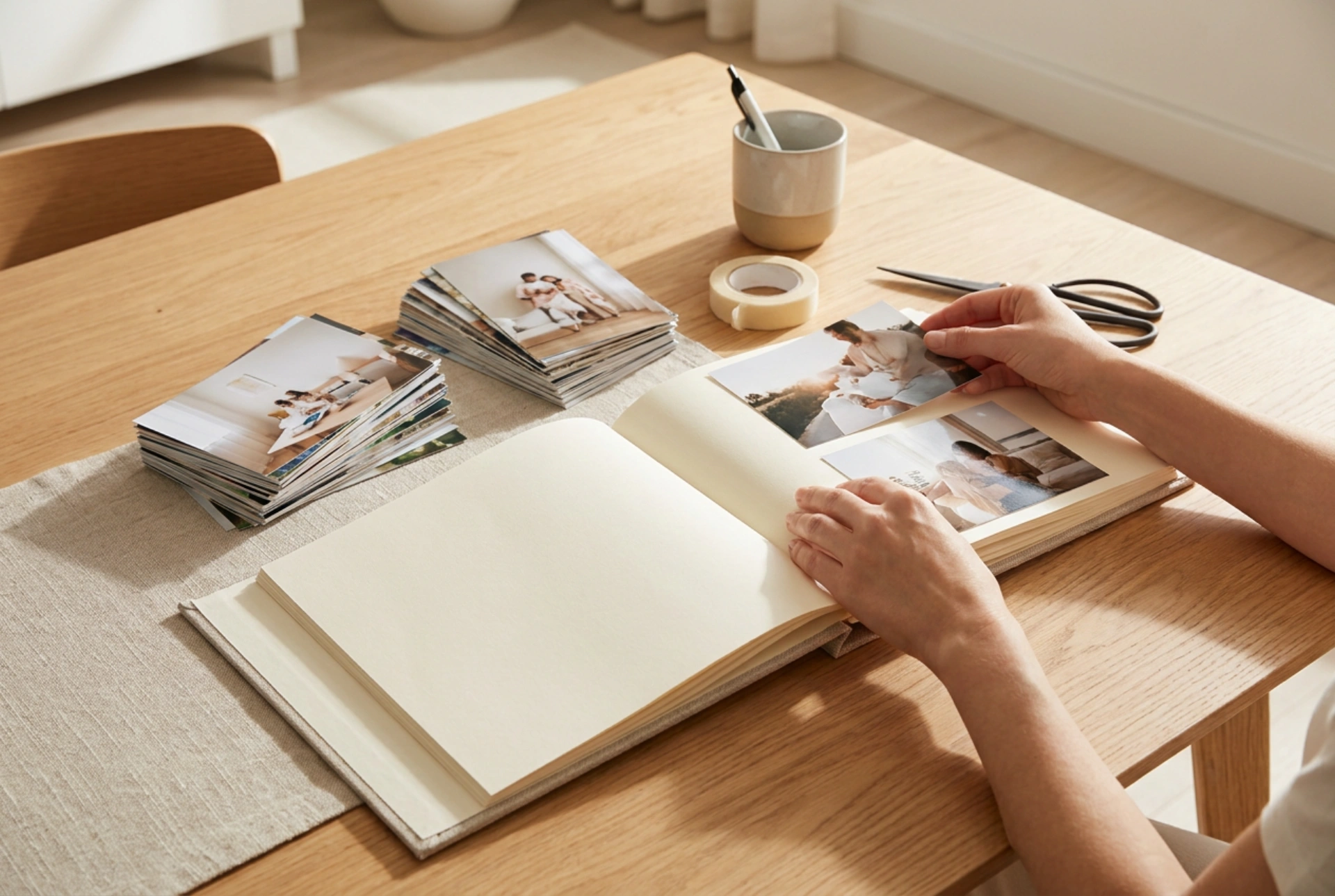 Hur du organiserar foton i ett fotoalbum med plastfickor