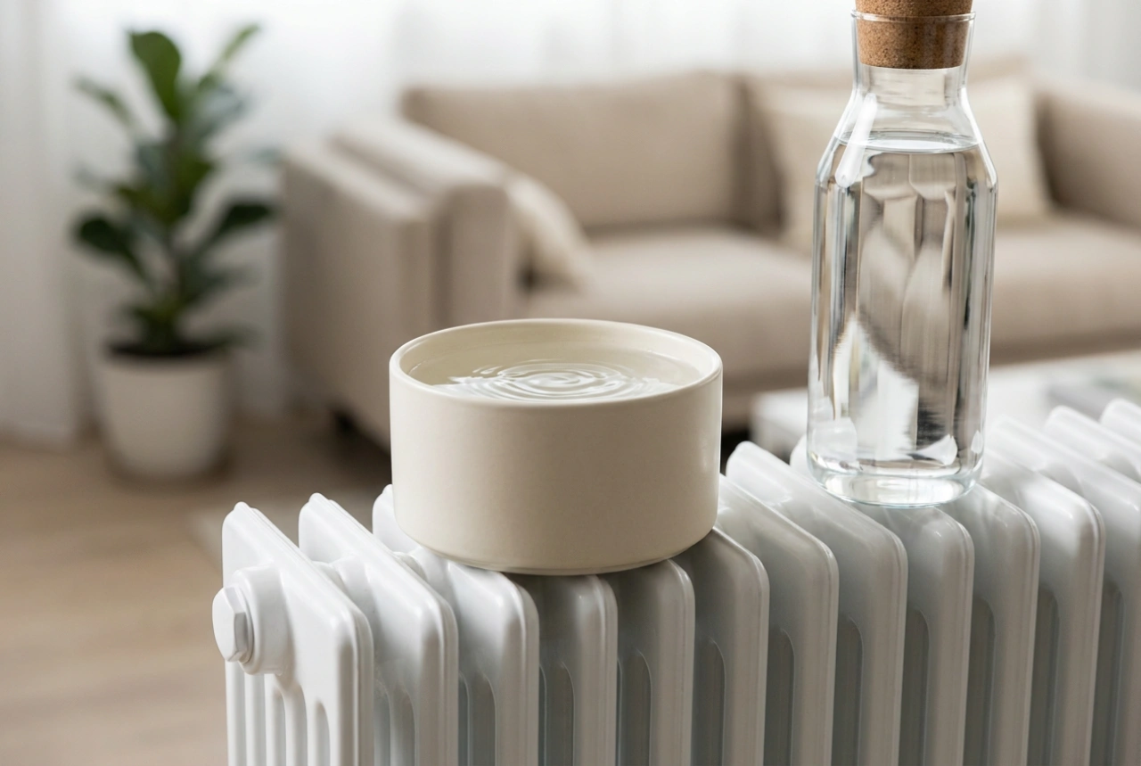 Luftfuktare för element och principerna för rent vatten