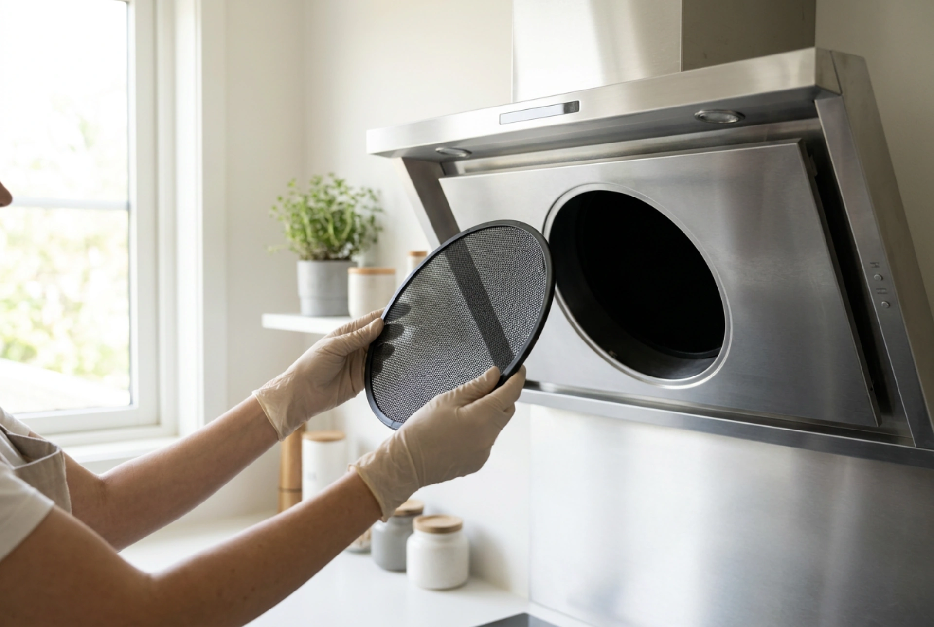 Köksfläkt med kolfilter: Tecken på att filtret behöver bytas