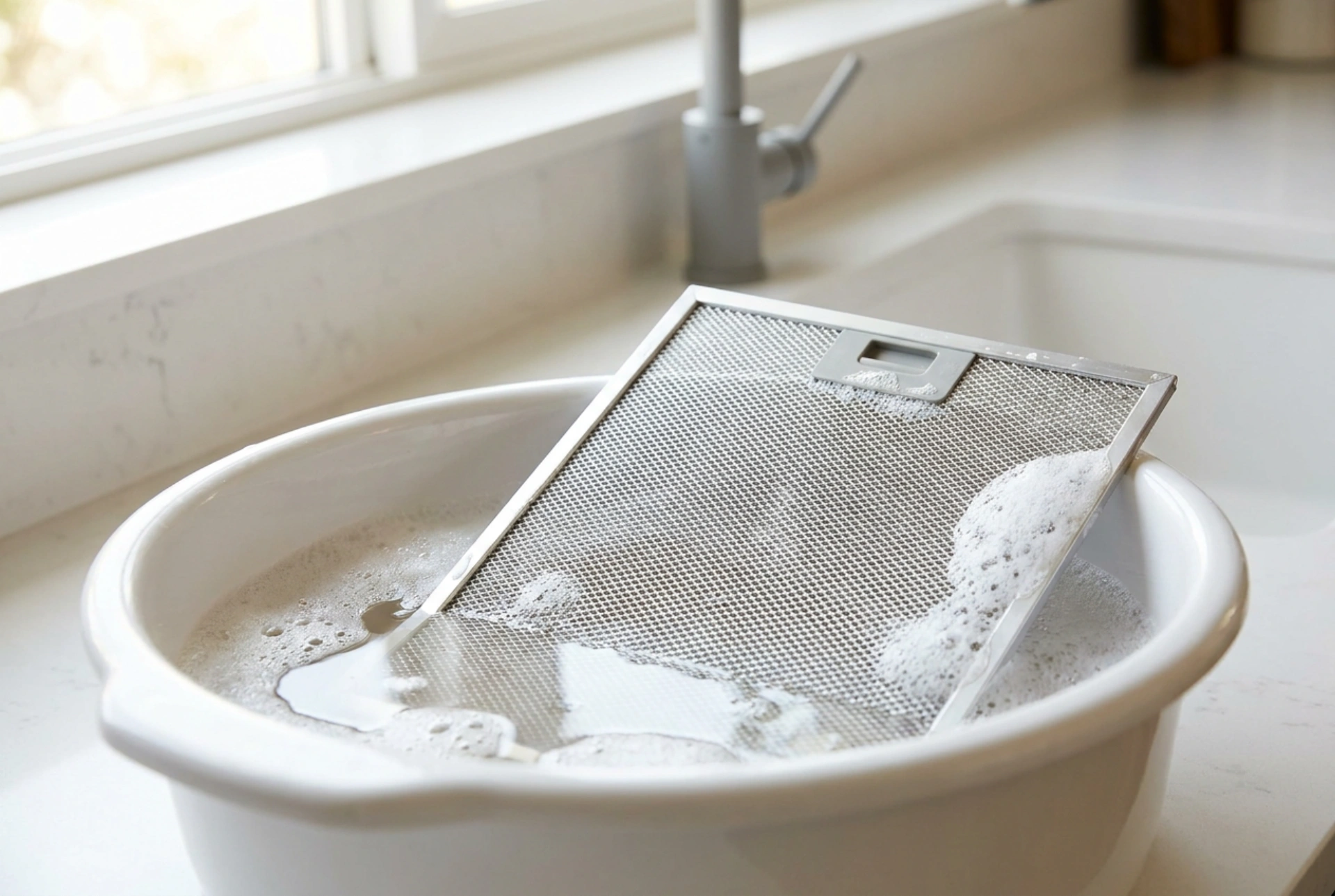 Hur du rengör köksfläktens aluminiumfilter säkert utan att skada nätet